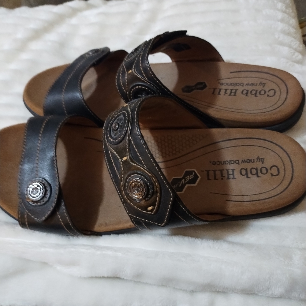 Cobb Hill Brown Slide Sandals